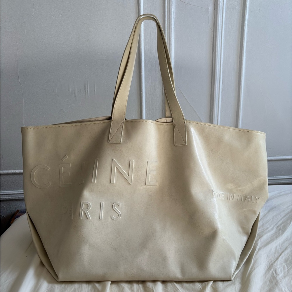 Old Celine Made in Leather tote